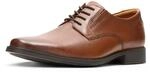 Clarks Tilden Plain Mens Dark Tan Lea, 7