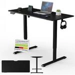 Juskys H&ouml;henverstellbarer Schreibtisch 140x60cm - Elektrisch stufenlos verstellbar