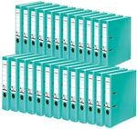 FALKEN 25x Recycolor Umwelt-Ordner &Ouml;ko 5 cm schmal DIN A4 t&uuml;rkis | Made in Germany