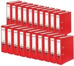 FALKEN 20x PP-Color Kunststoff-Ordner 8 cm breit DIN A4 rot