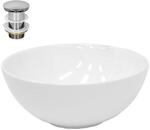 ECD Germany Waschbecken Waschtisch &Oslash; 320 x 135 mm inkl. Ablaufgarnitur ohne