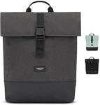 LARKSON Rucksack Damen & Herren Grau - Tammo - Rolltop Daypack f&uuml;r Arbeit Uni