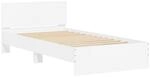 vidaXL Bettgestell mit Kopfteil Wei&szlig; 100x200 cm Holzwerkstoff