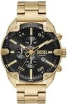 Diesel Herren Analog Quarz Uhr mit Edelstahl Armband DZ4678