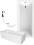 Calmwaters&reg; Rechteck Badewanne Komplettset 170x75 cm mit Wannentr&auml;ger &