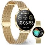 XCOAST SIONA 2 Nano Gold, kleine Damen Smartwatch - 37mm AMOLED Display, iOS &