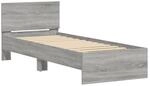 vidaXL Bettgestell mit Kopfteil Grau Sonoma 90x190 cm Holzwerkstoff