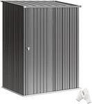 Outsunny Metall Ger&auml;tehaus 1,34m&sup2; 161,5 x 94,5 x 196cm Ger&auml;teschuppen mit Pultdach