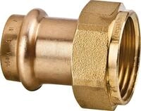 Viega Sanpress Anschlussverschraubung flachdichtend, 22mm Pressanschluss x...