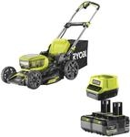 RYOBI Rasenm&auml;her 18 V One + Brushless, Schnitt 46 cm (2 18 V x 5,0 Ah)