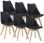 [en.casa] Esszimmerstuhl Dubrovnik 81 x 49 cm 6er Set Polsterstuhl...