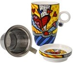 Teetasse mit Deckel und Sieb A New Day Romero Britto - Pop Art