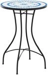 vidaXL Bistrotisch, Gartentisch Mosaik-Design, Mosaiktisch Eisengestell,