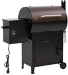 vidaXL Pelletgrill mit Schornstein Schwarz 104 cm Eisen