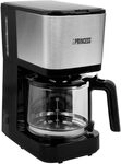 Princess Filter-Kaffeemaschine - 1,25 Liter Glaskanne, 12 Tassen, Edelstahl mit