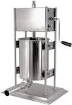 Zelsius Profi Wurstf&uuml;llmaschine aus Edelstahl (10 Liter, Silber) + vier...