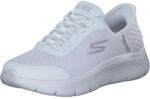 Skechers Damen Go Walk Flex Grand Entry Turnschuhe, White Textile/Trim, 38 EU
