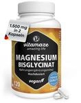 Magnesium Bisglycinat Kapseln hochdosiert, 1500 mg in nur 2 Kapseln davon 300 mg