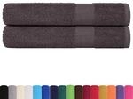 vidaXL Saunat&uuml;cher FROGN 2 STK. Anthrazit 80x200 cm 360 g/m&sup2; 100% Baumwolle,