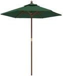 vidaXL Sonnenschirm, Gartenschirm mit Holzmast UV-Schutz, Strandschirm mit...