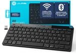 JLab Go Kabellose Tastatur - Bluetooth 2,4 GHz Funk, USB-Dongle, QWERTZ