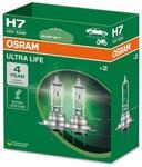Osram ULTRA LIFE, H7, halogen headlight lamps, Hanging folding box (2 lamps)