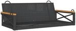 vidaXL H&auml;ngebank Schwarz 109x62x40 cm Poly Rattan