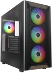 MONTECH XR Wood, echte Schwarze Walnuss-Front, ATX Mid-Tower PC-Gaming-Geh&auml;use,