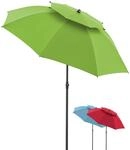 Doppler Sonnenschirm 200cm in gr&uuml;n I f&uuml;r Strand sowie Balkon & Terrasse I Schirm