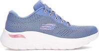 Skechers Damen Arch Fit 2.0 Big League Sneaker, Blaues Netzgewebe, rosa Besatz, 38 EU