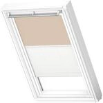 VELUX Original Dachfenster Duo Verdunkelungsrollo f&uuml;r P06, Sandbeige, mit wei&szlig;er
