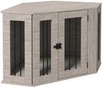 PawHut Eck Hundek&auml;fig M&ouml;bel f&uuml;r Mittlere Hunde 104 x 55 x 63 cm Walnuss |...
