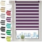 Doppelrollo Klemmfix ohne Bohren 95cm x 130cm Lila Duo Rollo Klemmrollo