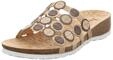 Think! Damen Julia chromfrei gegerbte nachhaltige Pantolette, Linen/Kombi 4010