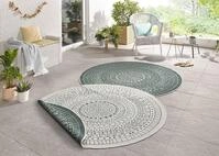 Northrugs Porto In- und Outdoor Teppich Rund &ndash; Runder Wendeteppich Wasserfest
