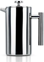 INTIRILIFE Kaffeekanne in Silber - 1 Liter F&uuml;llmenge - 23x15x12 cm -...