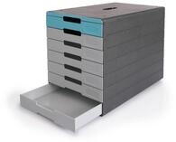 Durable Idealbox Pro Schubladenbox, DIN A4, 7 F&auml;cher, blau, 776306