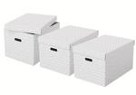 Esselte 3er Set gro&szlig;e Aufbewahrungs- & Geschenkboxen mit Deckel, Schachteln f&uuml;r
