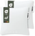 RIBECO GERMANY Federkissen Set Johanna, Kopfkissen 80x80 cm wei&szlig; mit optimaler