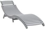 vidaXL Sonnenliege Grau 184x55x64 cm Massivholz Akazie