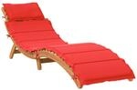 vidaXL Sonnenliege mit Auflage, Gartenliege mit Klappdesign Latten-Design,...