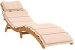vidaXL Sonnenliege mit Auflage, Gartenliege mit Klappdesign Latten-Design,...
