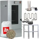 ITA Elektrischer R&auml;ucherofen 7002 - Smoker Set mit Heizung, Tisch, Rauchgenerator -