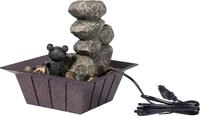 dobar&reg; 96413e Design Tischbrunnen | Zimmerbrunnen Polyresin mit Ziersteinen 