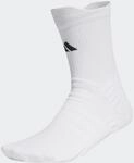adidas Unisex Tennis Cushioned Crew Socks 1 Pair, White/Black, 6.5-8