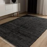 benuta Basic Baumwollteppich Tom - Schwarz 60x100 cm - Handgewebter Wohnzimmer