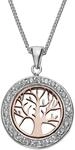 Zeeme Silber Damen Halskette 925/- Sterling Silber 45cm Gl&auml;nzend Zirkonia mehrfarbig