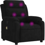 vidaXL Massagesessel Schwarz Samt