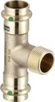 Viega T-St&uuml;ck Sanpress 2217.1 RG SC-Contur mit AG 28 x 3/4 Zoll x 28 mm,...