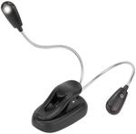 ANSMANN Klemmleuchte Twinflex - Flexible LED Leselampe dimmbar, Klemme &